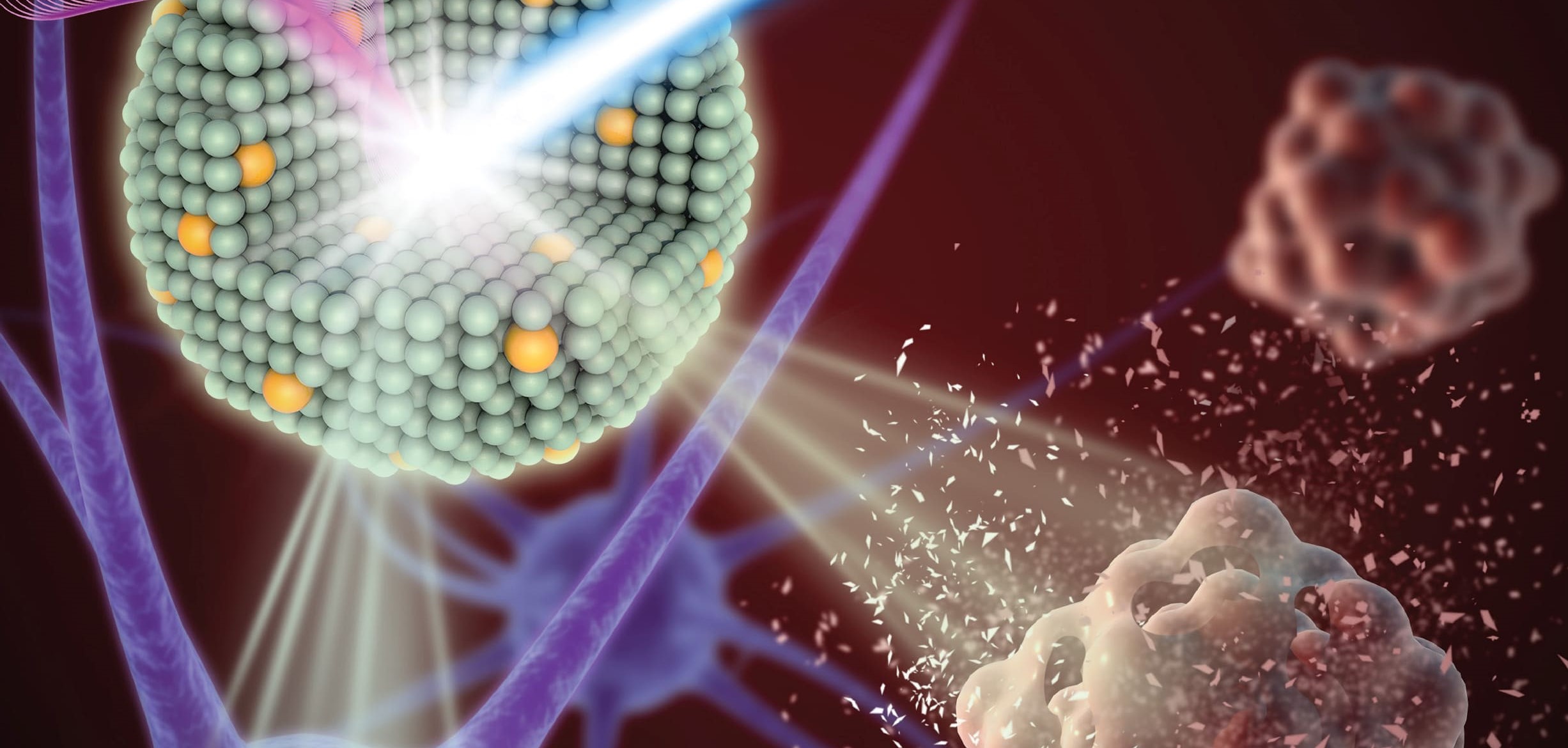 LetPub Journal Cover Art Design - Light Conversion Nanomaterials for Wireless Phototherapy